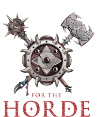 For The Horde Fantasy Sword Mace Weapons & Shield For Battle Softstyle Adult Sport Polo