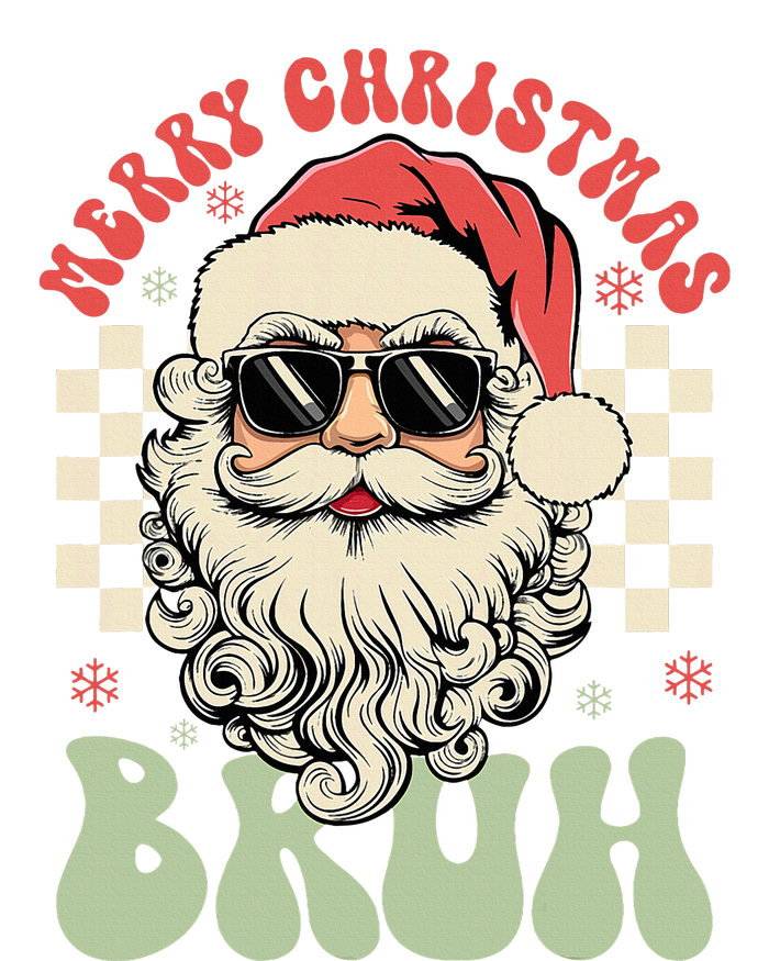 Merry Christmas Bruh Santa Sunglasses Retro Long Sleeve Pajama Set