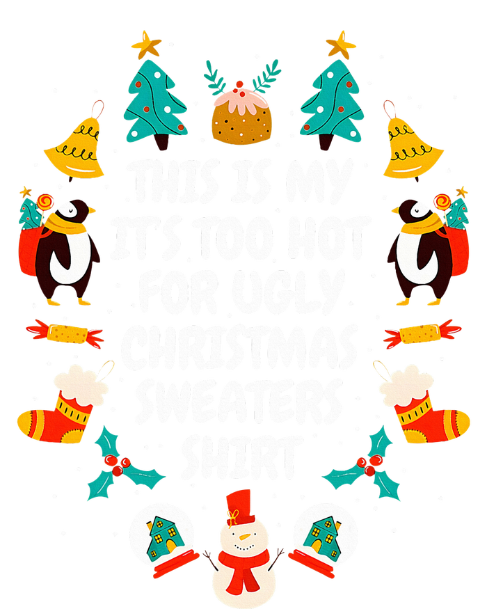 Too Hot Ugly Christmas Sweaters Funny Xmas Women Family Canvas