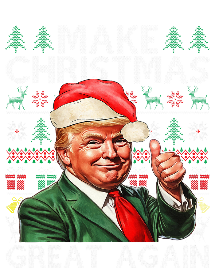 Make Christmas Great Again Funny Trump Xmas Snow Pajama Ugly Womens Funnel Neck Pullover Hood