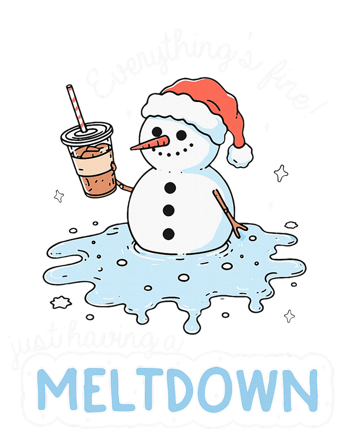 EverythingS Fine Just Having Meltdown Snowman Winter Long Sleeve Shirt