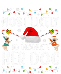 Most Likely To Decorate Her Dog Christmas Pajamas Women Girl Mousepad