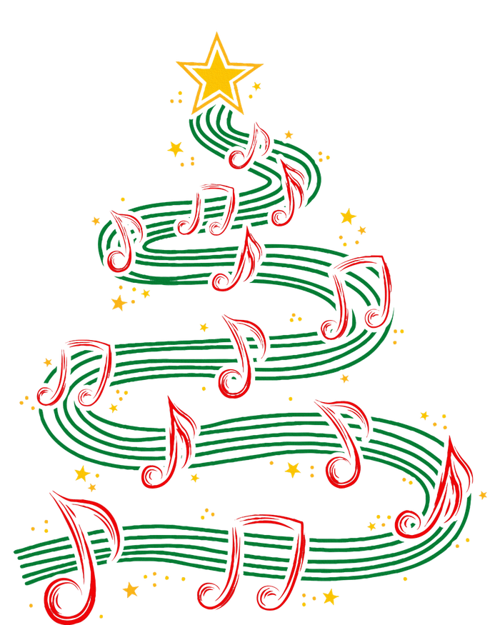 Christmas Tree Musical Notes Song Musician Sing Carols Music Bumper Sticker