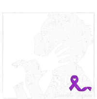 Stop Domestic Violence Awareness Month Purple Ribbon Warrior T-Shirt