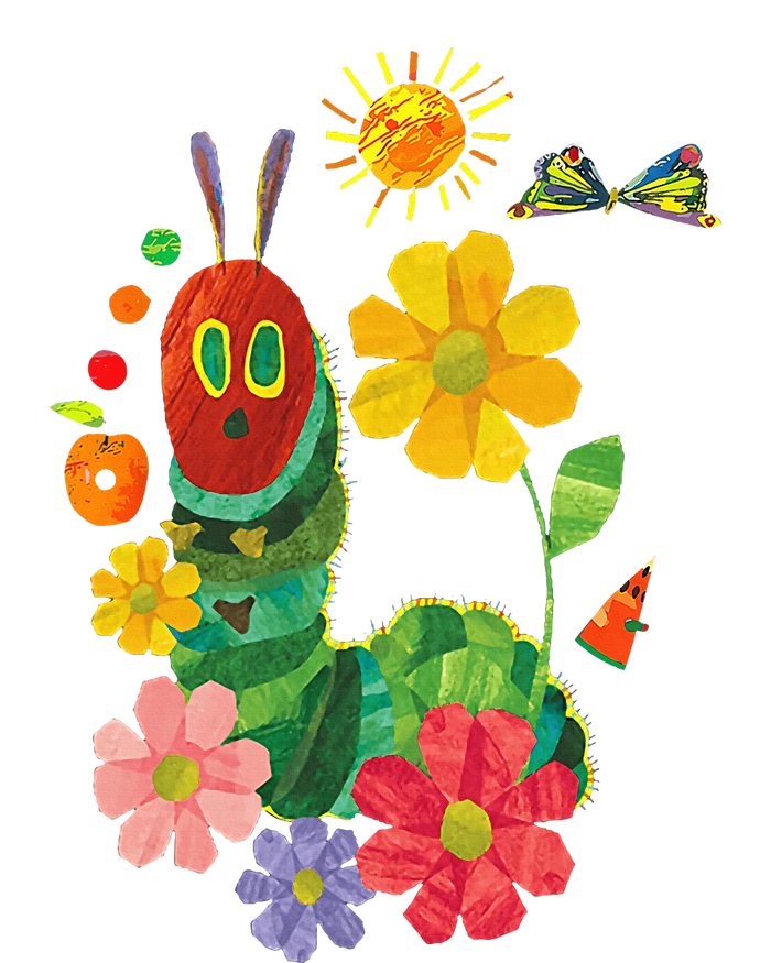 Retro Flowers And Hungry Caterpillar Teacher Kindergarten T-Shirt