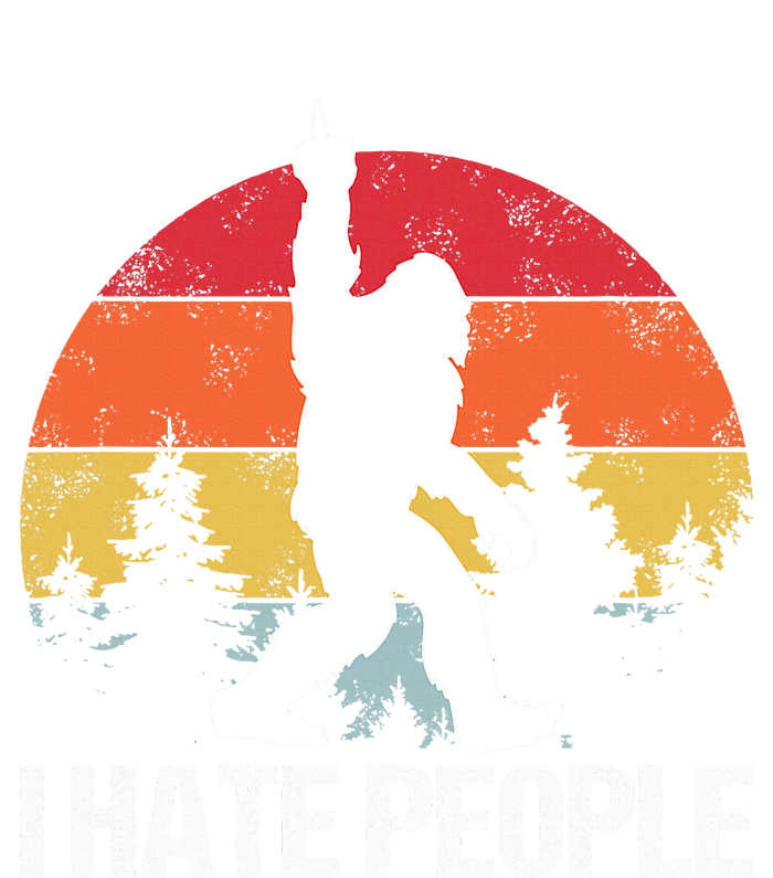 Big Foot I Hate People Middle Finger Sasquatch T-Shirt