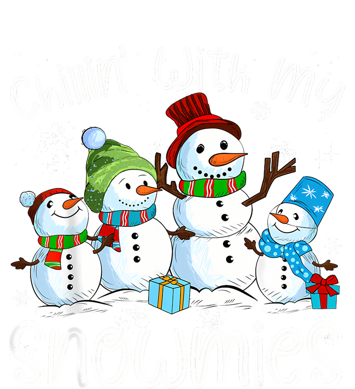 Chillin With My Snowmies Ugly Snowman Christmas Bumper Sticker