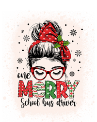 School Bus Driver Messy Bun Bus Driver Christmas Funny Gift T-Shirt