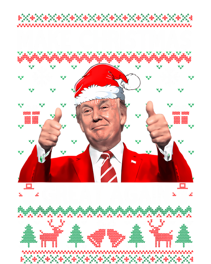 Donald Trump President Make Christmas Great Again Xmas Ugly Sweatshirt Performance Fleece Hoodie