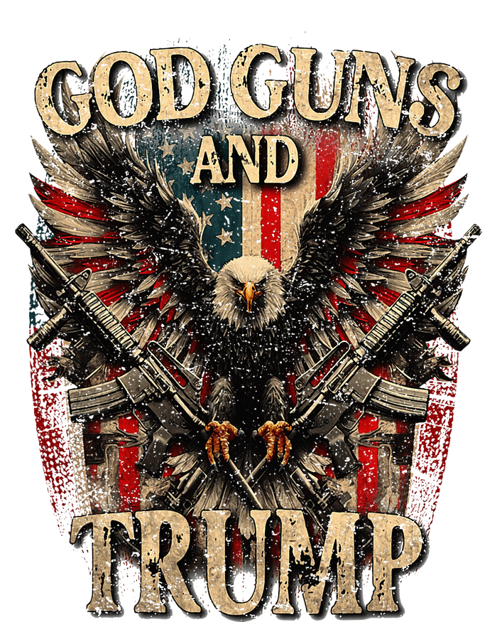 God Guns And Trump 2nd Amendment Flag Eagle American Flag T-Shirt