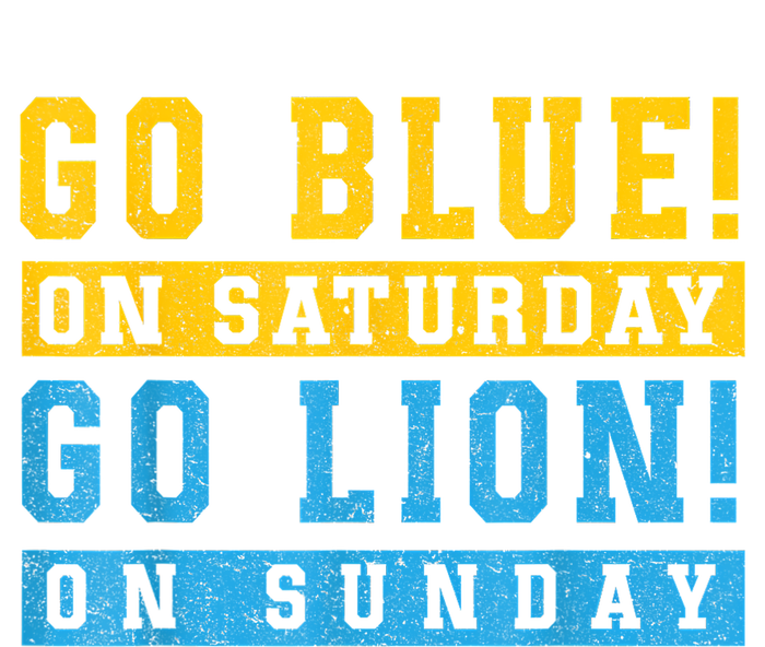 Go Blue On Saturday Go Lion On Sunday Long Sleeve Pajama Set