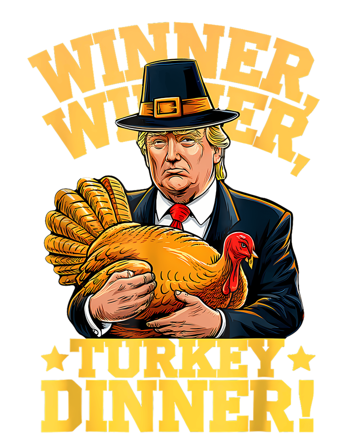 Humor Funny Trump Winner Winner Turkey Dinner Thanksgiving Women's Racerback Tank