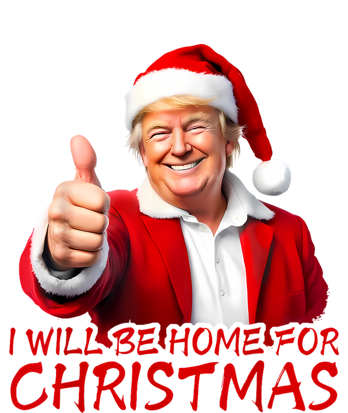 ILl Be Home For Christmas Funny Santa Trump Xmas Pajamas Sweatshirt