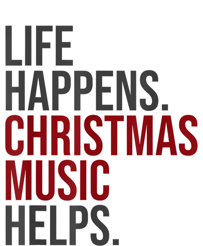 Life Happens Christmas Music Helps Women's Long Sleeve Flannel Pajama Set 