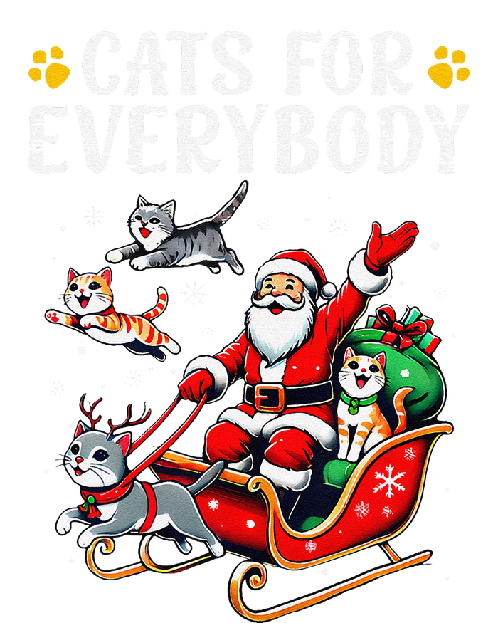 Cats For Everybody Christmas Cat Funny Xmas Cat Santa Lover Tall Long Sleeve T-Shirt