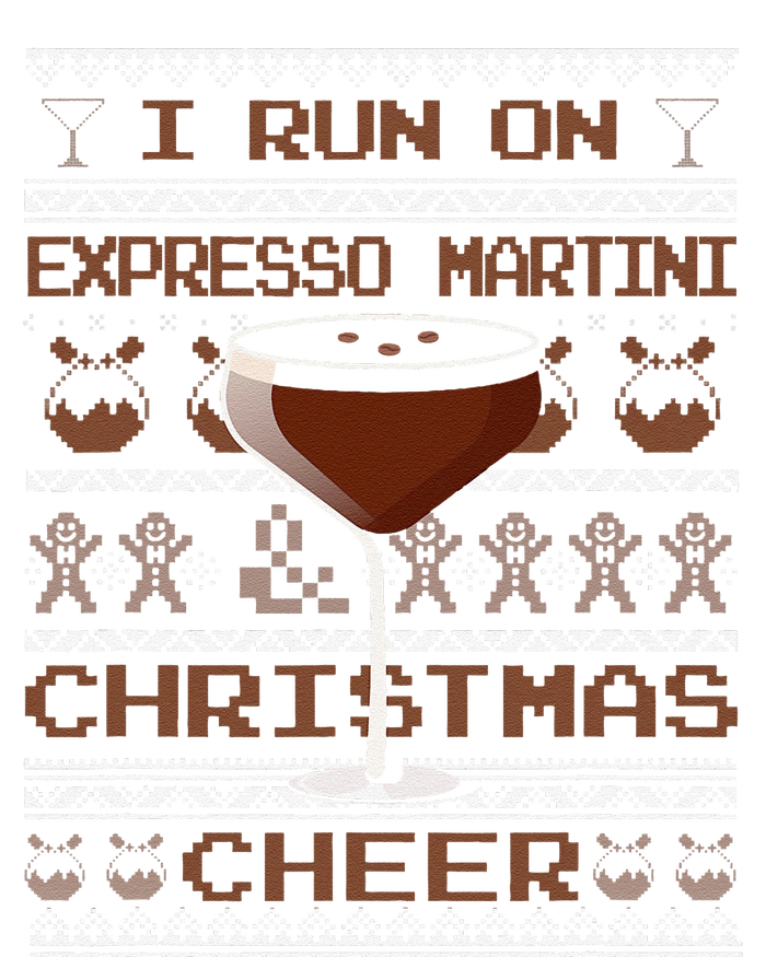 I Run On Espresso Martini And Christmas Cheer Ugly Sweater Cooling Performance Long Sleeve Crew