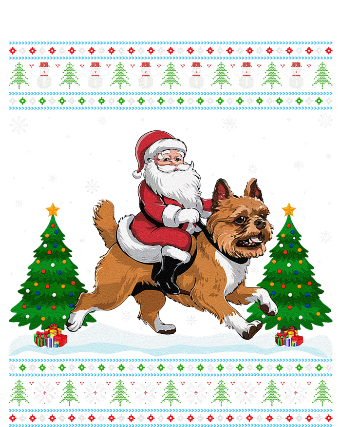 Ugly Xmas Tree Santa Riding Brussels Griffon Dog Christmas Hoodie