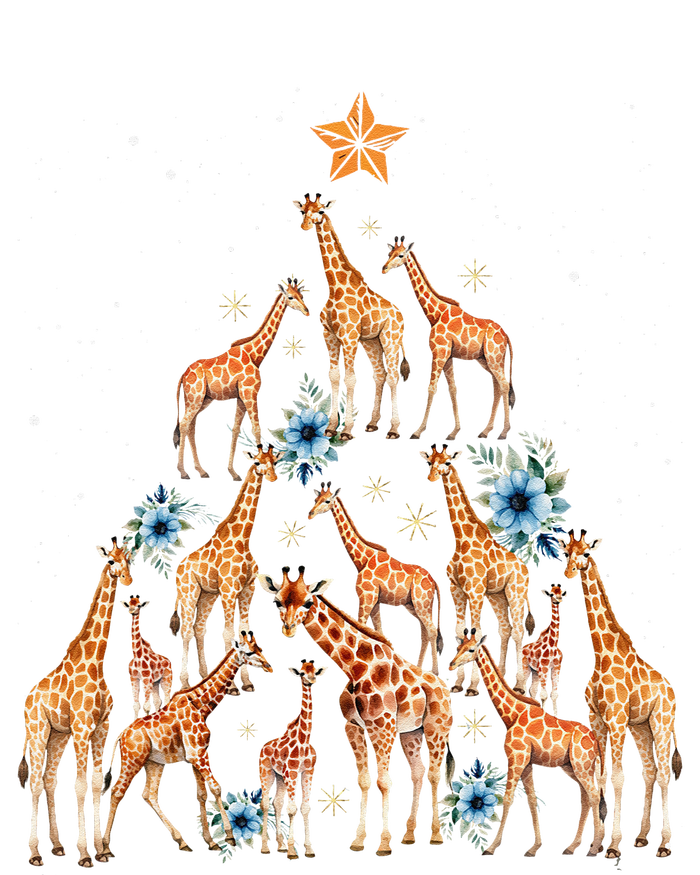 Cute Giraffe Christmas Tree Giraffe Lovers Xmas Holiday Sustainable Beanie