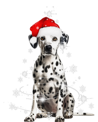 Dalmatian Dog Christmas Tree Santa Hat Lights Sweater Long Sleeve Shirt