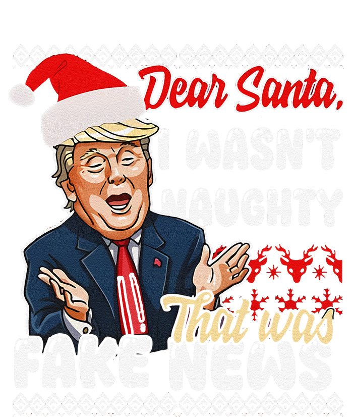 Christmas Trump Dear Santa Fake News Funny Xmas T-Shirt