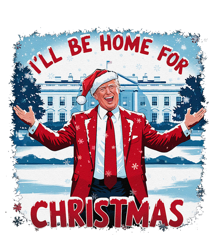 Trump 2024 ILl Be Home For Christmas Funny Trump Xmas 2024 Sustainable Beanie