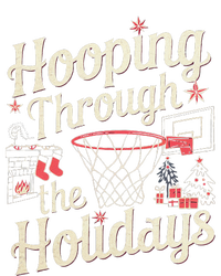 Hooping Through The Holidays Basketball Hoop Christmas Tree T-Shirt