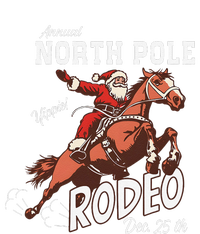 Retro Country Western Santa On Bucking Horse Christmas Cooling Performance Crew T-Shirt