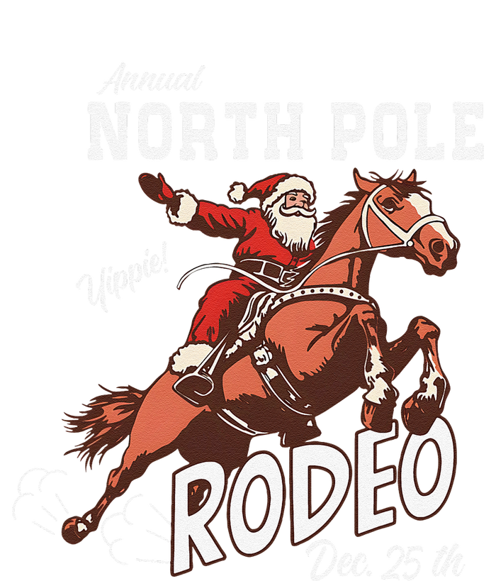 Retro Country Western Santa On Bucking Horse Christmas Cooling Performance Crew T-Shirt