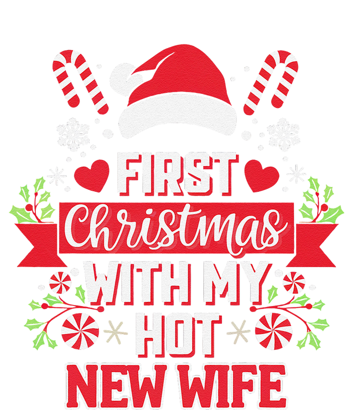 First Christmas With My Hot New Wife Funny Newlywed Couples Yupoong Adult 5-Panel Trucker Hat