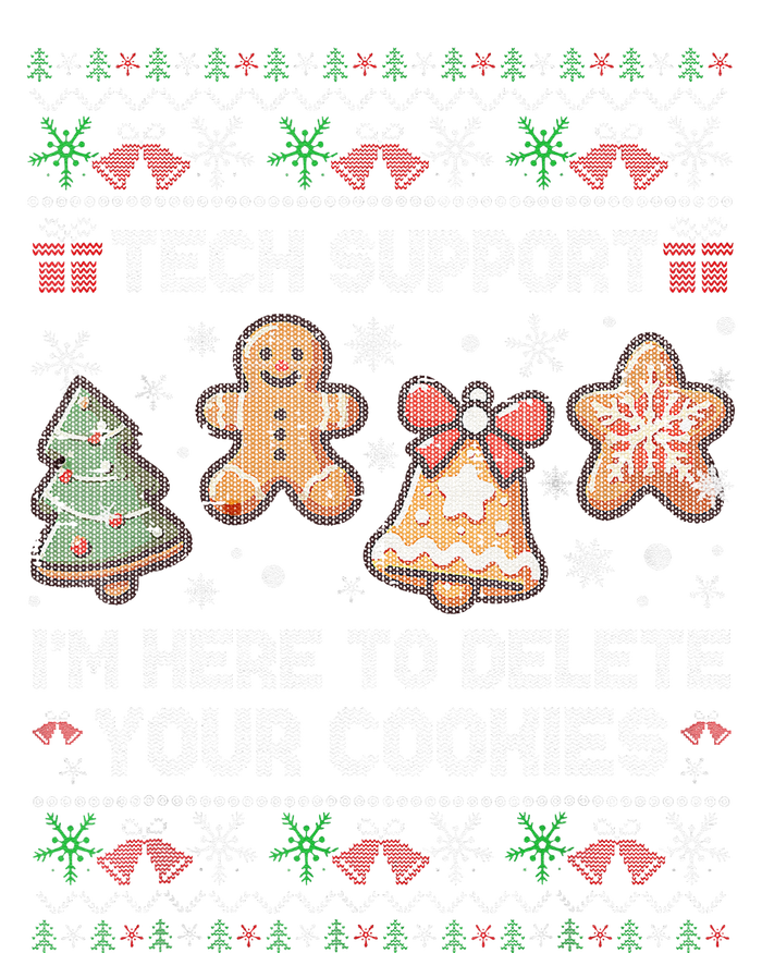 Ugly Techsupport I’M Here To Delete Your Cookies Christmas Tall Long Sleeve T-Shirt