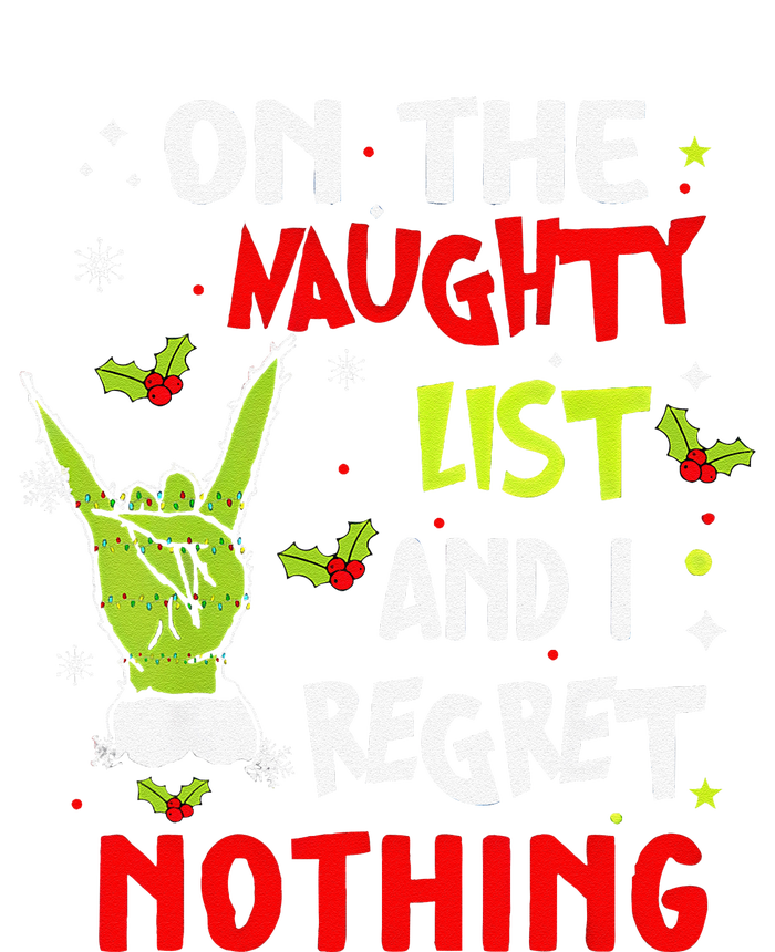 Funny On The List Of Naughty And I Regret Nothing Christmas Long Sleeve Shirt