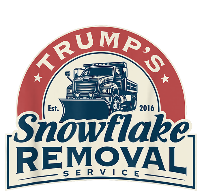 Trumps Snowflake Removal Service Funny Trump 2024 Cropped Pullover Crew