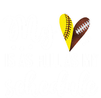 Full Schedule And Heart Proud Football Softball Player Mom Gift Short Acrylic Beanie