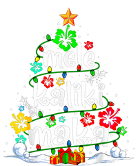 Mele Kalikimaka Tropical Christmas Hawaiian Santa Xmas Tree Women's Tri-Blend 3/4-Sleeve Raglan Shirt