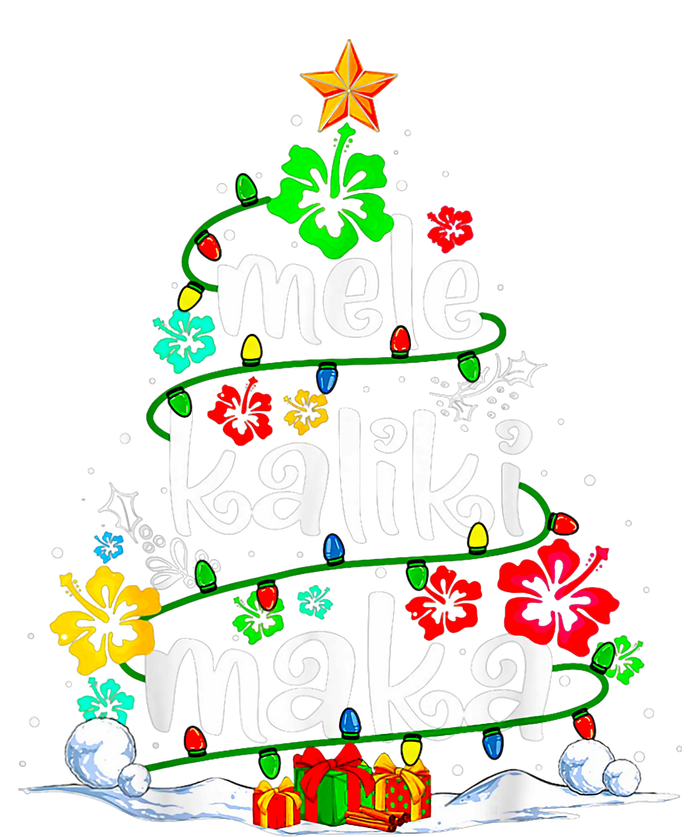 Mele Kalikimaka Tropical Christmas Hawaiian Santa Xmas Tree Women's Tri-Blend 3/4-Sleeve Raglan Shirt