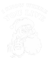 Funny Santa Christmas I Know Where You Live Hooded Wearable Blanket