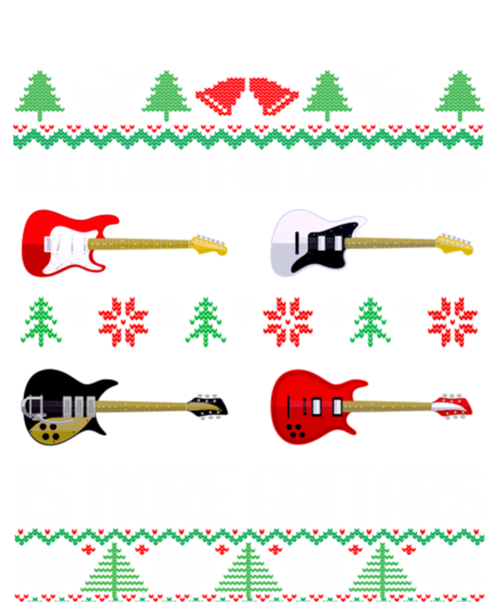 I Want More Guitars Funny Guitarist Ugly Christmas Gift Baby Bodysuit