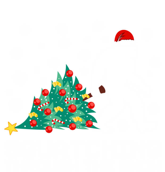 Squatching Through The Snow Bigfoot Christmas Sasquatch Gift T-Shirt