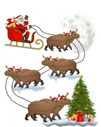 Funny Xmas Lighting Tree Santa Riding Capybara Christmas Gift T-Shirt