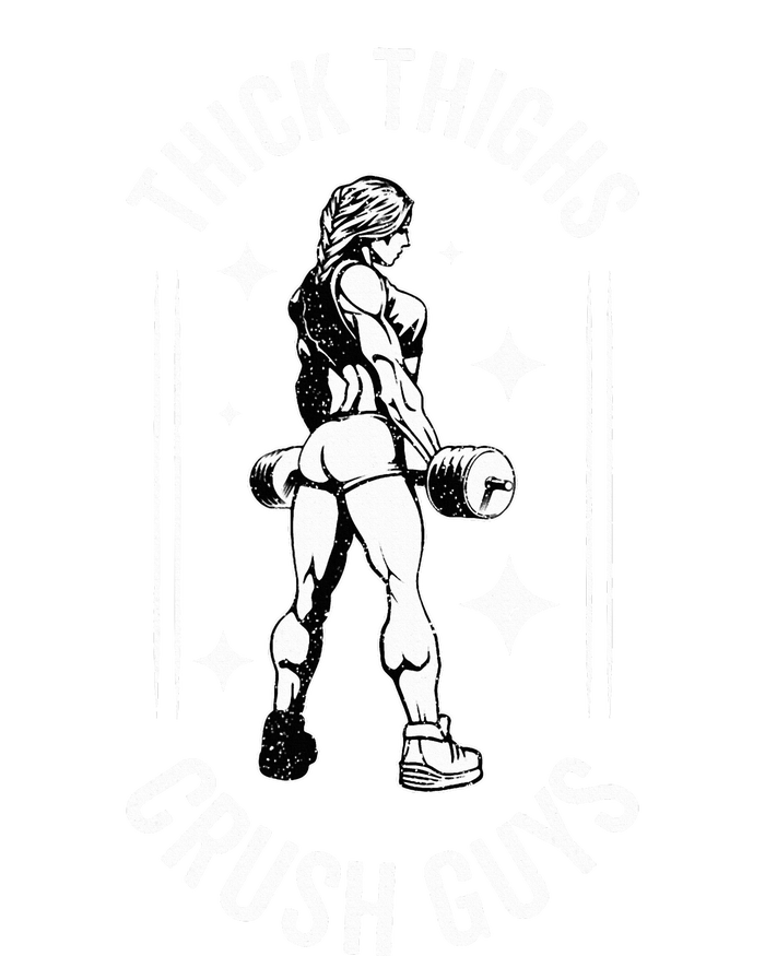 Thick Thighs Crush Guys Gym Workout Fitness Bodybuilding Women's V-Neck T-Shirt