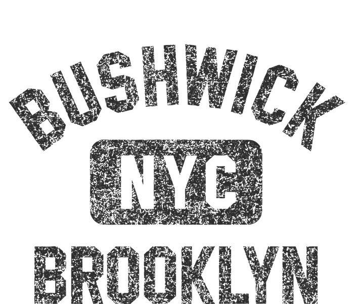 Bushwick Brooklyn Nyc Gym Style Black W Distress Black Print Softstyle Adult Sport Polo