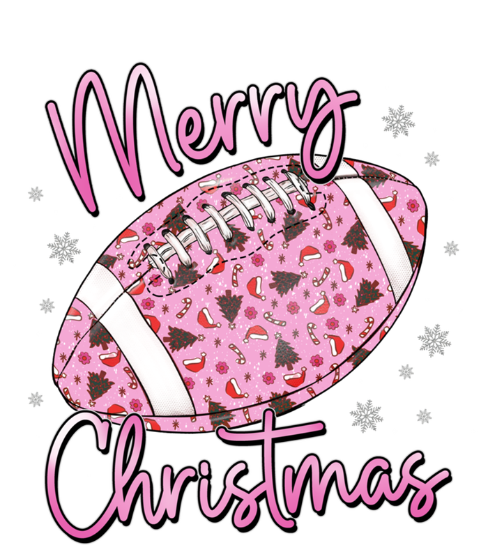 Merry Christmas American Football Santa Hat Xmas Family Meaningful Gift T-Shirt