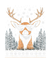 Funny Christmas Reindeer With Sunglasses Ugly Christmas Gift V-Neck T-Shirt