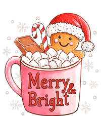 Merry And Bright Funny Christmas Gingerbread Man Hot Cocoa Gift Poster