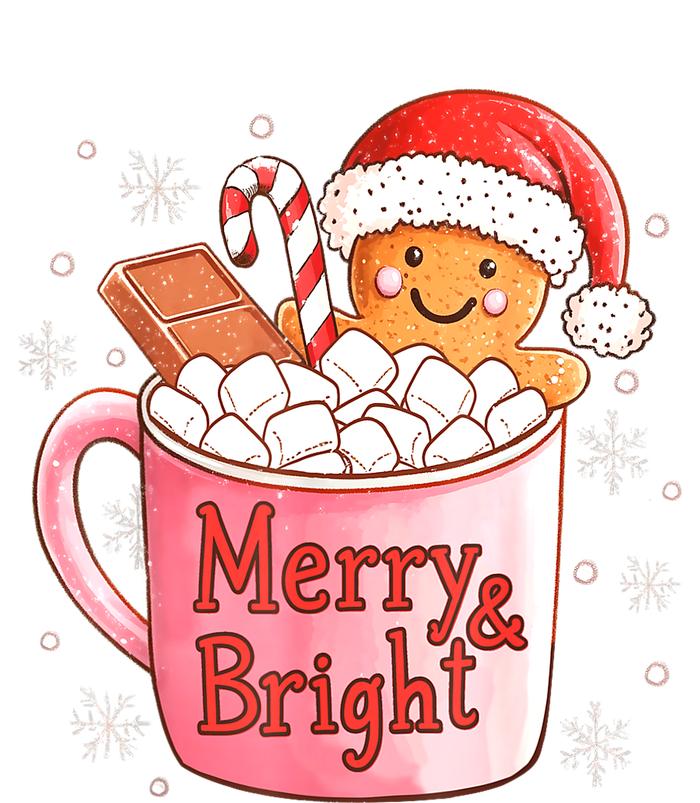 Merry And Bright Funny Christmas Gingerbread Man Hot Cocoa Gift Poster