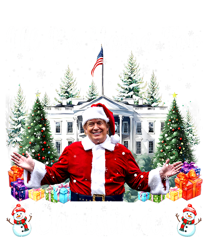 Trump 2024 Ill Be Home For Christmas Santa Claus Gift Dry Zone Grid Polo