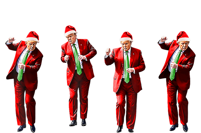 Funny Trump Dance Santa Claus Christmas Xmas Pajamas Holiday Tie-Dye T-Shirt