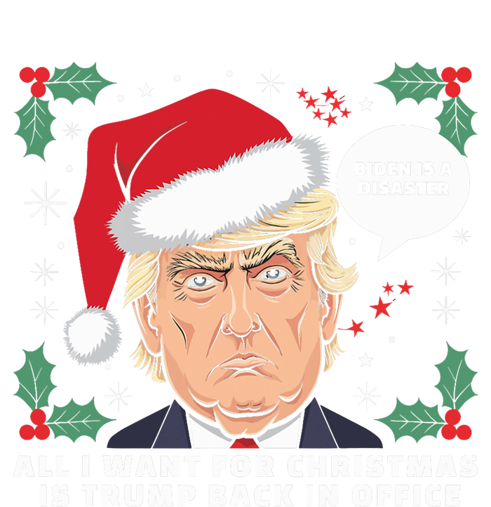 All I Want For Christmas Is Trump Back In Office Funny Zip Tote Bag