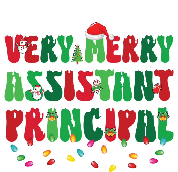 Very Merry Assistant Principal Xmas Lights Snow Christmas Gift Button