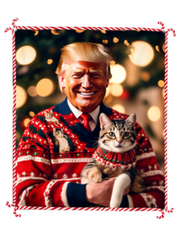 Funny Trump Christmas Sweater For Cat Lovers Sweatshirt